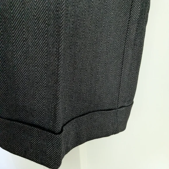 Anthropologie Gray Herringbone Boot Cut Pants Sz 4 - Picture 9 of 14